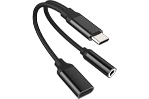 ZOYUZAN Cavo Aux USB C Adattatore 3,5 Jack Cuffie per iPhone15 Type C Caricatore Auricolari Sdoppiatore Compatibile con Samsung per Apple Pro Max Plus per iPad Pro Air Mini Type-C Ricarica Rapida Porta Cavi