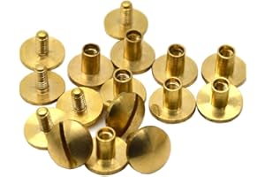 WINWILL 10 * 6 Leder Craft Gürtel massivem Messing Nail Nieten Chicago Schrauben