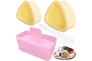 TAORISH Onigiri Triangle Rice Ball Maker Kit - 3 Pack Sushi Mold for Kids' Lunch Bento, DIY