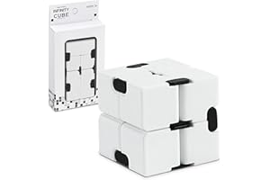 Lillyvale Infinity Cube Cube Toy Reduction Educational Upgraded Pressure Toys for Killing Time Fidget Toys Infinite Cube New Fidget Finger Toy for Develop The Brain For ADD ADHD (White)
