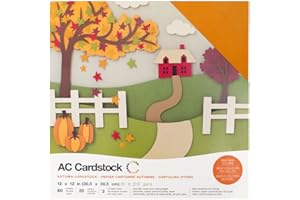 American Crafts Cardstock Variety Pack Autumn Cartulinas, Multicolor