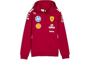 PUMA Scuderia Ferrari F1 Felpa con Cappuccio Team Bambino 2025 - Rosso