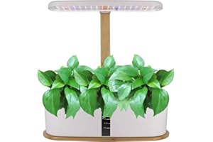 RoseFlower Smart Garden per la Crescita di 10 Piante, Mini Serra Idroponica per Casa, Idroponica Kit Completo con Luce LED per Coltivazione Indoor - Altezza Regolabile e Timer Automatico - Bianco