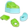 Pottychair (Green) Sqwhat 3-in-1 Indian/Squat style and western style potty chair, with an adaptable toilet seat/adapter with removable collection tray, 12 months to 6 years or max 20kgs/110cms tall