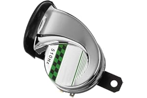 SINYE Universal 12V 130dB Loud Motorcycle Truck Car Snail Air Horn Siren Waterproof (Plata)