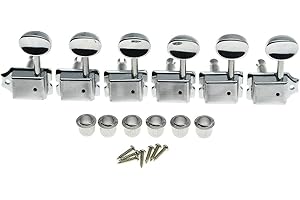 KAISH Chromowane lefty klucz do tuningu gitary vintage leworęczne stroiki do Strat/Tele Korea Made