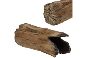 GarPet Décoration d'aquarium - Tronc d'arbre - Grotte - Décoration d'aquarium - Cancer - Poisson - Poisson - Poisson - Tube d'argile - Grotte pour frai - Marron