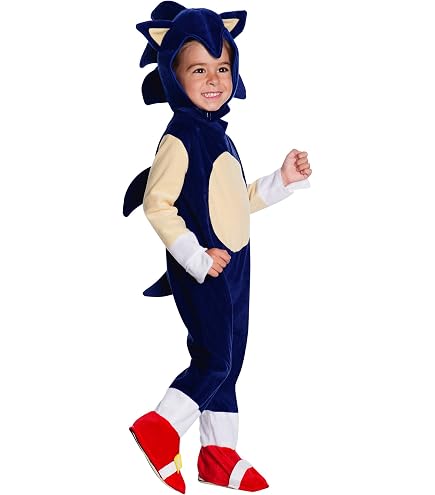 Disguise Sonic Movie 3 Erwachsenen-Kostüm – Unisex Overall, Blau, Mit Kapuze, Größe L/XL