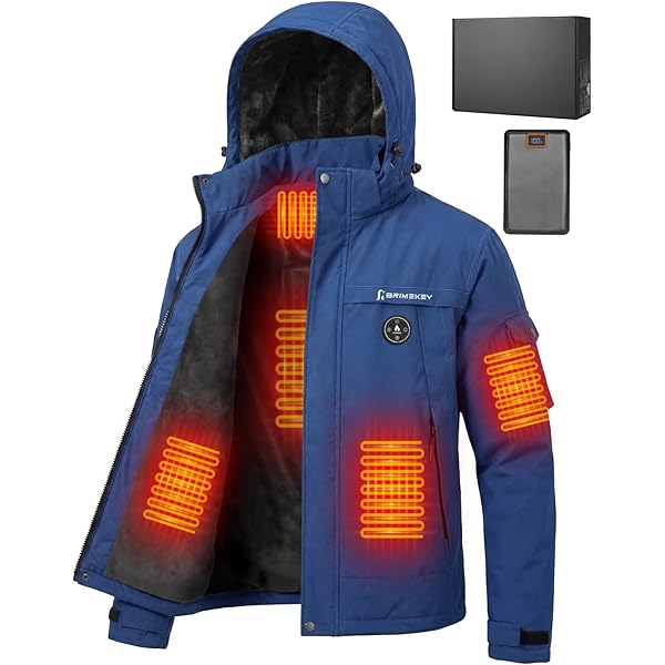 Brimekey Veste Chauffante Homme Avec Batterie Manteau Chauffant