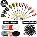 Produktbild Dartpfeile, CrzKo 12 Stück Darts Pfeile Set für 18 Gramm Elektronische Dartscheibe mit Kunststoffspitze,Messing beschichtung Stahl Fässer und 4 Arten Dart Flights + Ersatz 32 Flights und 120 tips (12 Stück)