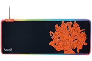FRTEC - Podkładka pod mysz Mousepad XL do gier ze światłem LED RGB Dragon Ball Super Goku