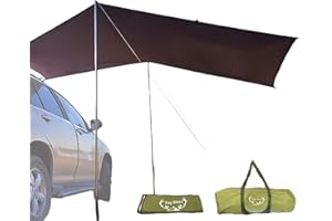 Fay Bless Toldo Camping Impermeable Lona Suelo Protector Aolar Anti-Viento Toldos para Playa Tienda Hamaca Acampada Refugio Al Aire Libre (Army Green,440 * 200cm)