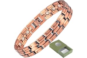 MY PET ELEPHANT Pulsera de cobre rojo rojo cobre magnético doble imán fila para hombre