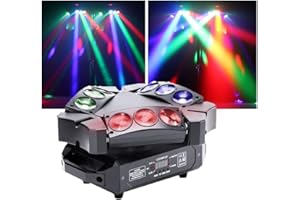 ‎U`KING U’King Mini 9 Head Bird Disco-Licht 60W RGB Mini Spinne Bühne Beam Licht kann Jede Lampenperle Einzeln Steuern und DMX-Sound Mini Moving Head für Disco Club Bar-Party-Bands