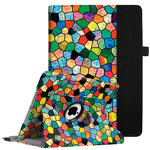 Fintie iPad 9.7 Zoll 2017 / iPad Air Hülle - 360 Grad Rotierend Stand Smart Cover Case Schutzhülle Tasche mit Auto Schlaf / Wach Funktion für Apple iPad 2017 Neue Modell / iPad Air 2013 Modell (Nicht geeignet für iPad Air 2), Mosaic