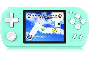 KAVOYI Handheld Games Consoles for Kids Preloaded 218 Retro Video Games, Portable Gaming Player with Rechargeable Battery 3.0" LCD Screen, Mini Arcade Electronic Toy Gifts for Boys Girls, Cyan
