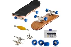 QINIFIFY AumoToo Mini Diapasón, Patineta de Dedos Profesional Maple Wood DIY Assembly Skate Boarding Toy Juegos de Deportes Niños (Azul Oscuro)