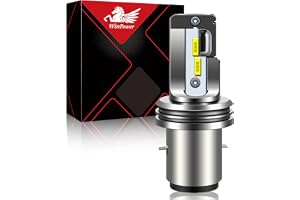 WinPower ba20d S2 LED 12v strålkastarlampa 18W Hi/Lo 6000K kallvit lampa för motorcykel moto-skoter, 1 st