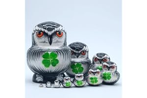 YAKELUS 10 poupées Russes matriochka Faites à la Main en Bois de Tilleul 0728 (10 pièces)