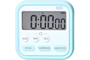 SADRUCHI Digital Magnetic Multi-Function Timer Clock with Large LCD Display, Loud Alarm, Retractable Stand, Stopwatch Stand Hanging Hole, Countdown Flashing Light, Dual-Purpose Time Management Clock
