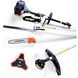 FUXTEC Benzin Motorsense FX-MT152 4in1 Multitool, 52 cc, Profi-Tragegurt und 3 PS Leistung Kombigerät Heckenschere Hochentast