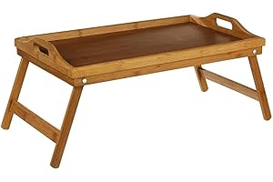 SG SECRET DE GOURMET SECRET DE GOURMET Plateau pour Petit Dejeuner au lit ou Plateau télé - en Bambou - sur Pieds repliables