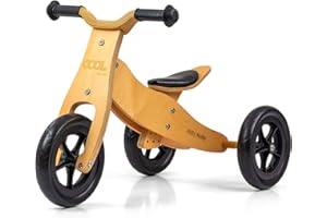 Milly Mally 5901761125221 Ride on 2 en 1 Cool Naturel Marron draisienne, tricycle pour enfants