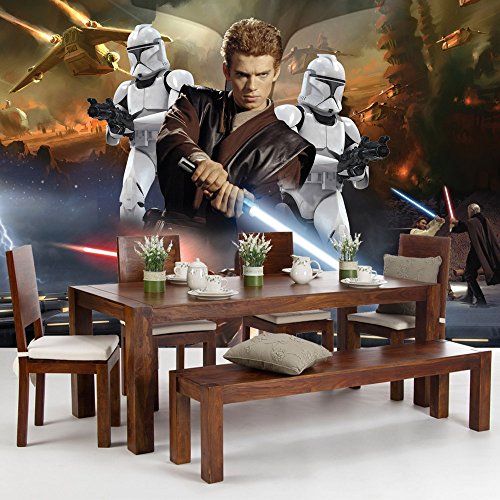 Vlies Fototapete PREMIUM PLUS Wand Foto Tapete Wand Bild Vliestapete – Star Wars Cartoon Illustration – no. 2734, Größe: 254 x 184 cm Vlies - 5