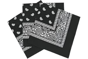 By Neki Paisley Bandanas Headband Scarf Pack Of 3 Cotton Paisley Print Scarf, Fashion Hair Accessory, Sports, Multifunctional Headwear UK Seller FREE UK Postage
