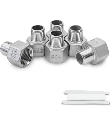 MegaHaustechnik Reduziernippel V4A Edelstahl – AG 1 1/4" X 1" Zoll, Für Trinkwasser & Hausinstallation