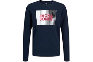 Jack & Jones Junior Chłopcy JJECORP Logo Tee Play LS O-Neck NOOS JNR T-Shirt, Navy Blazer, 128, granatowy blezer, 128