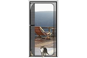 SHRRL Pet door screen Fits Door Size 120cmx240cm, Thickened Cat Resistant Mesh Screen Door for Living Room, Bedroom, Kitchen, Patio, Dog Cat Scratch Proof Screen with Zipper Closure