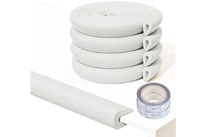 FOZOBAIY 4 M U-förmiger Kantenschutz für Couchtische aus Glas, Babysicherer Sicherheits-Stoßstangenschutz aus Schaumstoff, Eckenschutz für Kinder, geeignet für Möbel, Schreibtische, Arbeitsplatten (Grau)