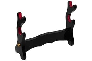 DerShogun Hochglanz Schwertständer für 2 Schwerter