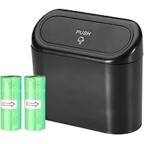 Pattumiera Per Auto Con Coperchio - Mini Cestino Montabile - Con Sacchetti Integrati - Nero - Foto 12