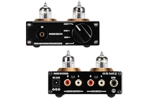 DENASH PHONO BOX P4 disegno del pannello RCA placcato in oro + amplificatore phono MM sabbiatura, supporto per ingresso analogico, 110-240 V(EU)