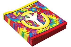 Forum Novelties X75806 Hippie Décoration Serviette Multicolore Taille Unique