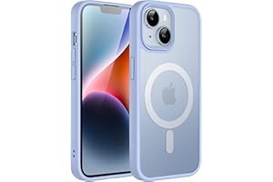 ‎JETECH JETech Magnetyczna Etui dla iPhone 14 6,1 Cala Kompatybilny z MagSafe, Półprzezroczysta Matowe Tylna Szczupły Odporny na Wstrząsy Case (Niebieskie Niebo)