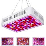 Roleadro RD-600 LED Pflanzenlampe mit VEG/BLOOM Dimmen, Led Grow Light Vollspektrum Wachsen Licht Lampe Wachstumslampe Pflanz