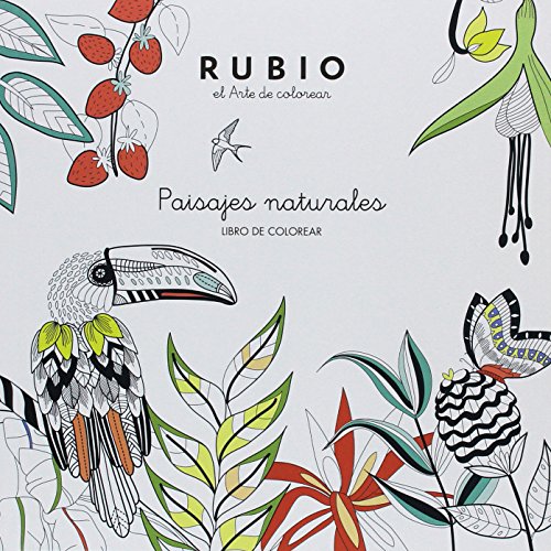 Libro colorear adultos: paisajes naturales