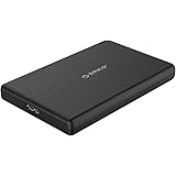 ORICO 2,5" Externes Festplattengehäuse, USB 3.0 auf SATA III 6 Gb/s, für 7mm und 9,5 mm 2,5-Zoll SATA Notebook Interne HDD und SSD, Werkzeugfreie Montage, UASP Beschleunigung (Schwarz)