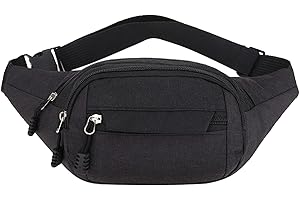 Scettar Bum Bag Bumbag for Men Women, Bumbags for Ladies Fashion Waist Bag Travel Fanny Waterproof 4 Zip Pockets Fanny Pack for Women Men Sports Travel Cycling