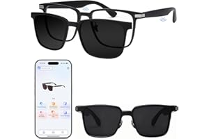 Yaskyly Occhiali Smart Bluetooth con IA, Occhiali Sole Intelligenti con Bluetooth 5.4, Altoparlante, 134 Lingue Traduttore AI Accenti in Tempo Reale con Navigazione Vocale per Giochi Riunioni Viaggi