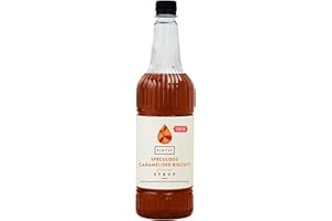 Simply Sugar Free Speculoos Caramelised Biscuit Syrup, Vegan & Nut Free Flavoured Syrup for Coffee, Cocktails & Baking (1 Litre)
