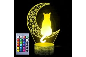 Jinson well 3D Gatto LED Lampada Ottica Illusione Luce Notturna 16 Cambio Colore Tavolo Decorazione Lampade Acrilico Flat ABS Cavo USB Giocattolo creativo
