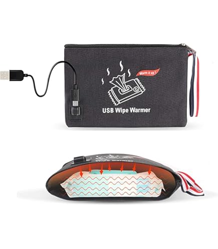 USB-Powered Baby Wipes Warmer - Digital Temperature Control For Car & Home Use (80 Wipes Capacity)