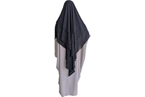 Al Falaah Khimar Long 3 Layers. Hijab Slip-On for Muslim Women. Pairs with Abaya or Jilbab. Legislated for Prayer or Outings. Proper Hijab for Modest Women. Easy to Wear and Elegant.