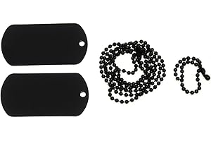 A.BLÖCHL A. Blöchel 2er Set US Army Erkennungsmarke mit Ketten Hundemarke Dog Tag Farben: Schwarz, Silber oder Gold (Silber)