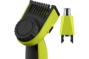 AUDOC Verstellbare Schutz- und Nasenhaar-Ersatzköpfe, kompatibel mit Philips Norelco OneBlade QP2520 QP2630 QP2724 QP2834 Rasierer, Kammaufsätze, Größen von 0,4 bis 10 mm (Guraden + Nasenköpfe)