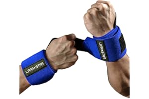 LARA STAR Handgelenkbandagen zum Gewichtheben mit robuster Daumenschlaufe, Powerlifting, Cross-Training, Bodybuilding, 55,9 cm, professionelle Qualität für Fitnessstudio, Männer und Frauen, Gewichtheben und Krafttraining